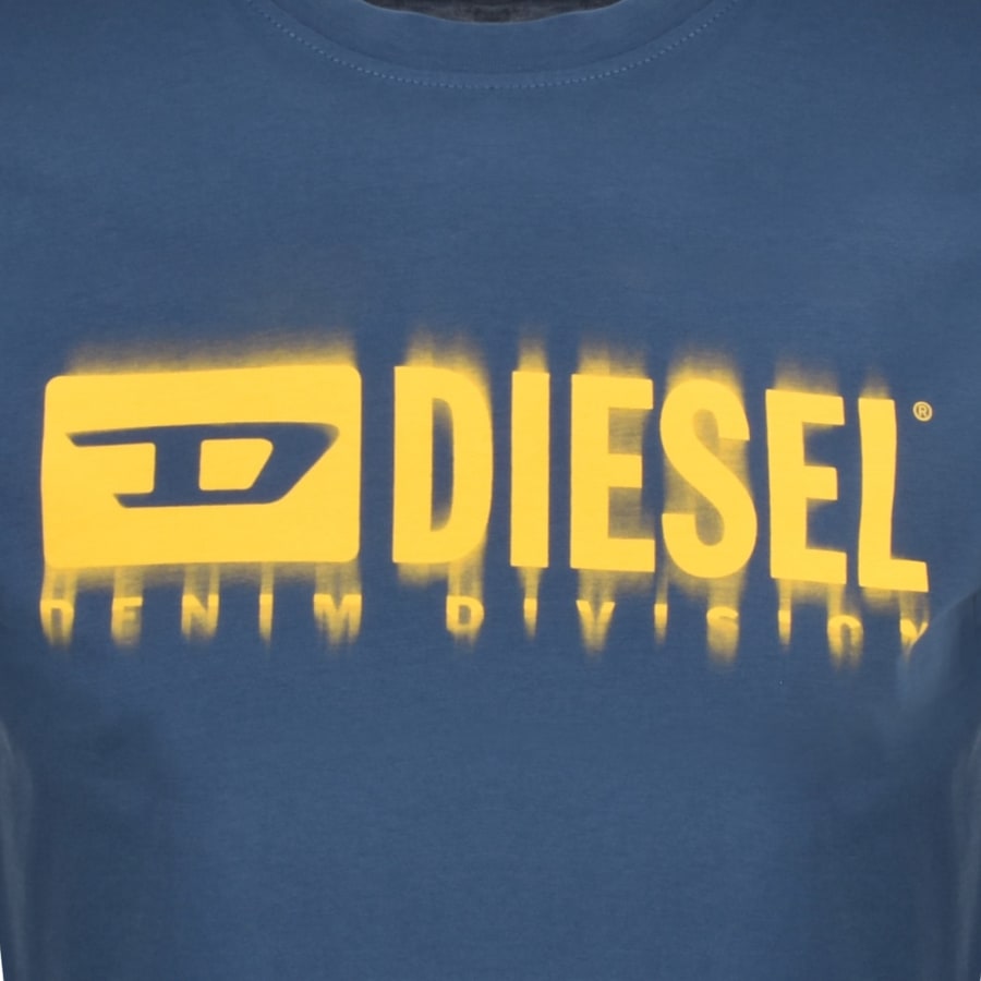 Diesel T Adjust Q7 Slim Fit T Shirt Blue | Mainline Menswear